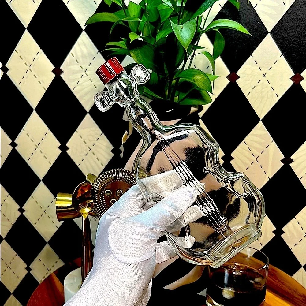 Vintage Violin/Cello‎ Glass Bottle - Musical Instrument Shaped Collectible